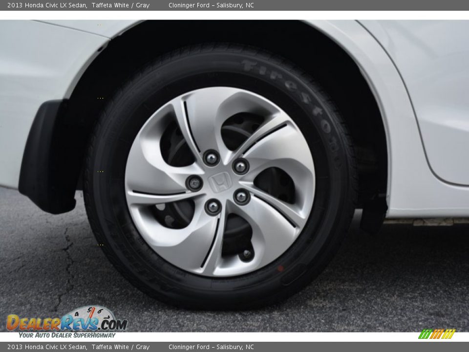 2013 Honda Civic LX Sedan Taffeta White / Gray Photo #17