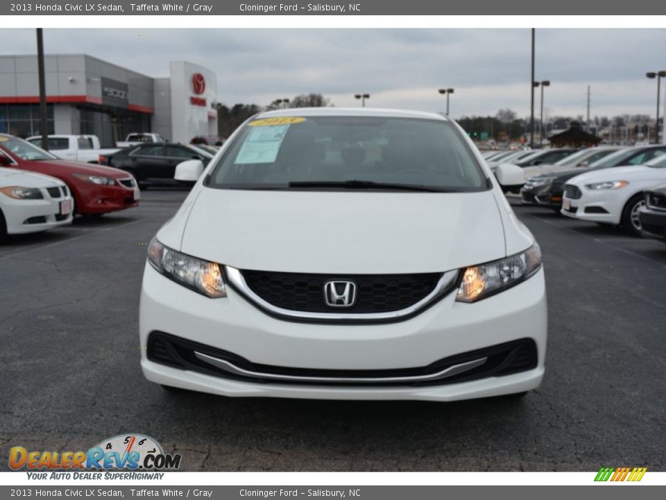 2013 Honda Civic LX Sedan Taffeta White / Gray Photo #29