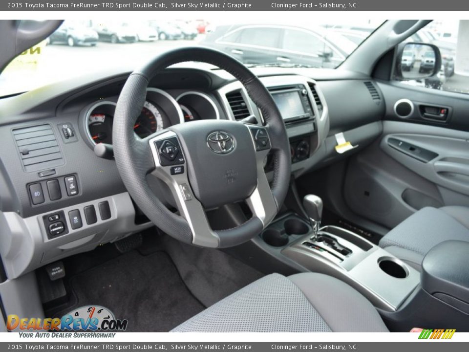 Graphite Interior - 2015 Toyota Tacoma PreRunner TRD Sport Double Cab Photo #7