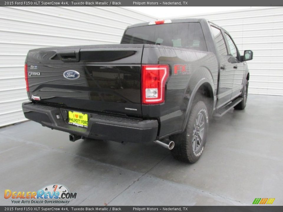 2015 Ford F150 XLT SuperCrew 4x4 Tuxedo Black Metallic / Black Photo #4