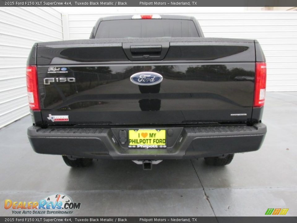 2015 Ford F150 XLT SuperCrew 4x4 Tuxedo Black Metallic / Black Photo #5