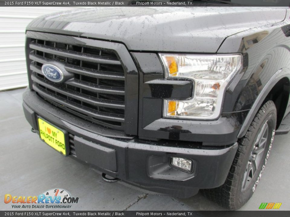 2015 Ford F150 XLT SuperCrew 4x4 Tuxedo Black Metallic / Black Photo #10