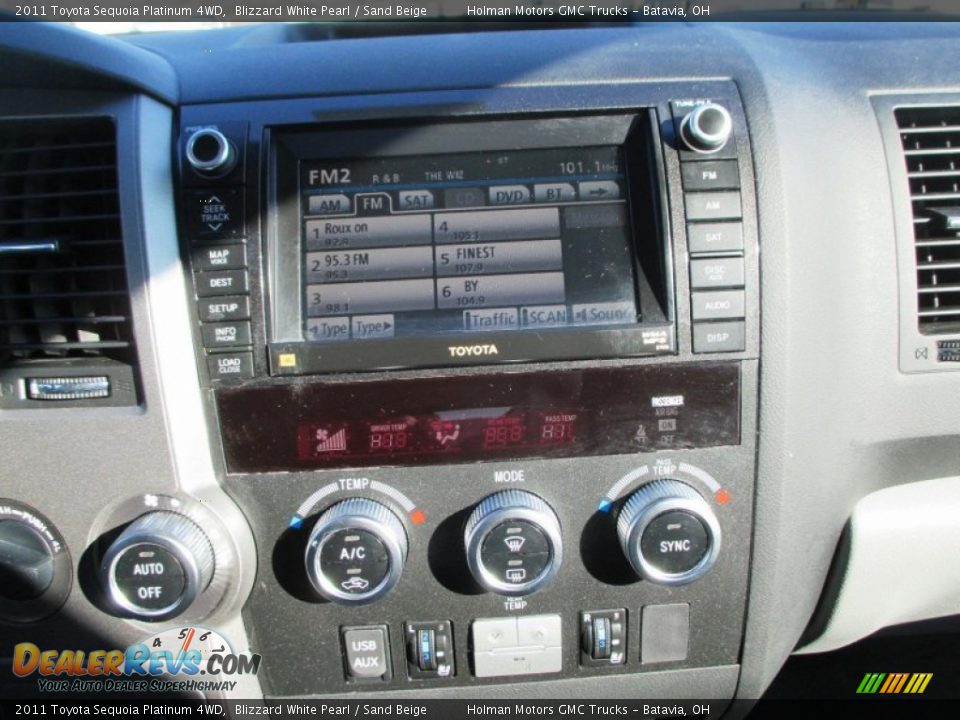 2011 Toyota Sequoia Platinum 4WD Blizzard White Pearl / Sand Beige Photo #6