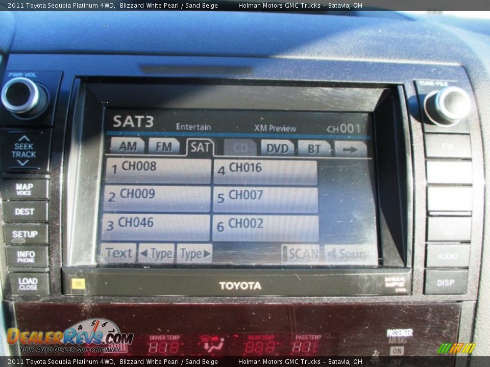 2011 Toyota Sequoia Platinum 4WD Blizzard White Pearl / Sand Beige Photo #7