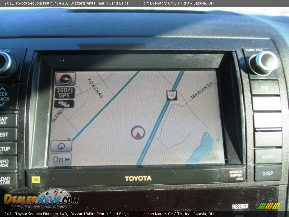 2011 Toyota Sequoia Platinum 4WD Blizzard White Pearl / Sand Beige Photo #8