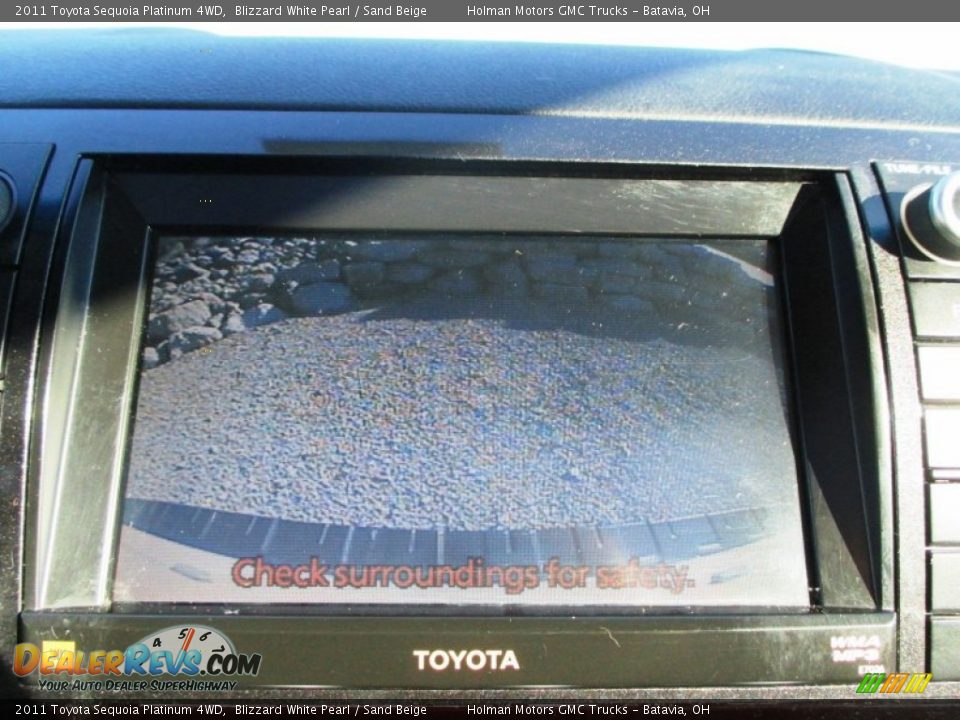 2011 Toyota Sequoia Platinum 4WD Blizzard White Pearl / Sand Beige Photo #9