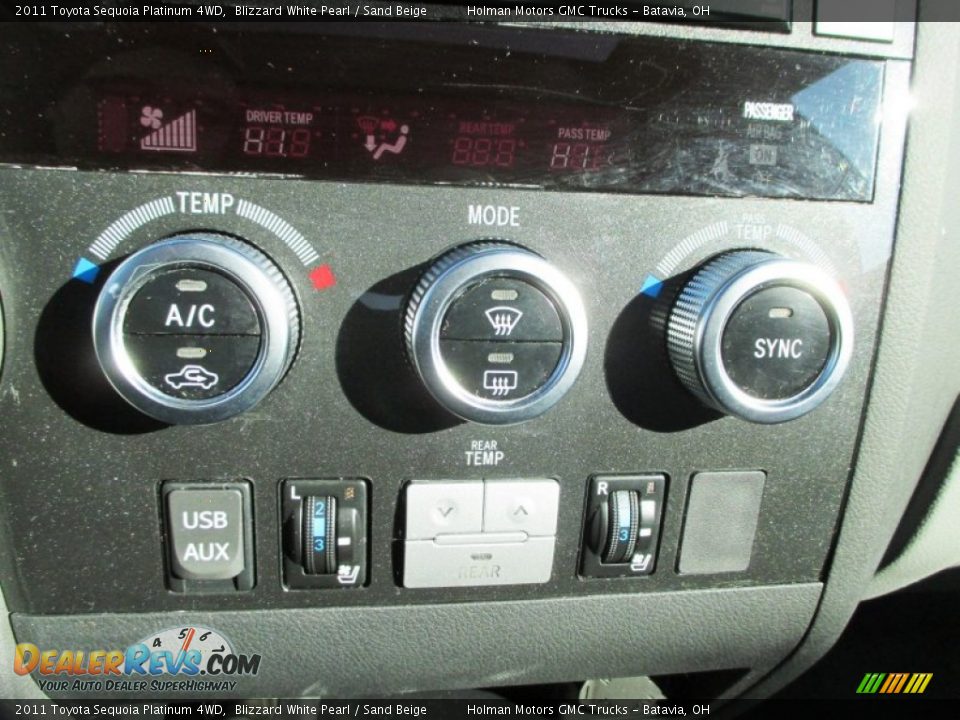 2011 Toyota Sequoia Platinum 4WD Blizzard White Pearl / Sand Beige Photo #10