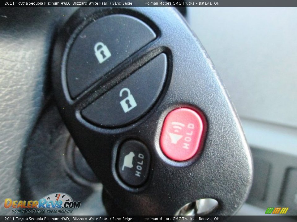 2011 Toyota Sequoia Platinum 4WD Blizzard White Pearl / Sand Beige Photo #12
