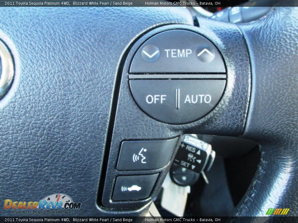 2011 Toyota Sequoia Platinum 4WD Blizzard White Pearl / Sand Beige Photo #13
