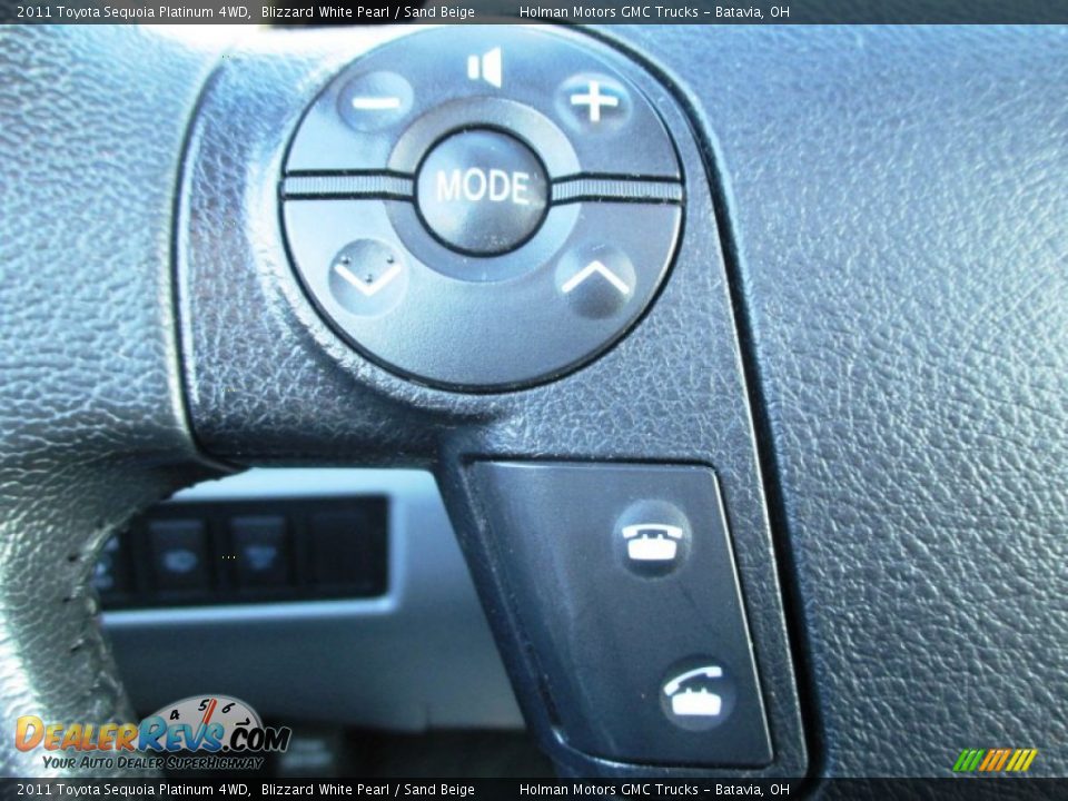 2011 Toyota Sequoia Platinum 4WD Blizzard White Pearl / Sand Beige Photo #14