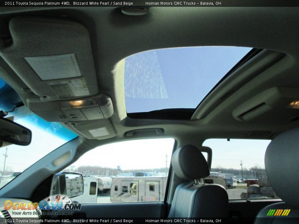 2011 Toyota Sequoia Platinum 4WD Blizzard White Pearl / Sand Beige Photo #21