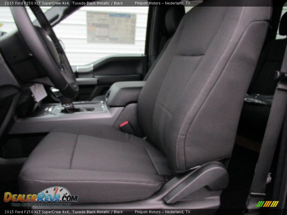 2015 Ford F150 XLT SuperCrew 4x4 Tuxedo Black Metallic / Black Photo #26