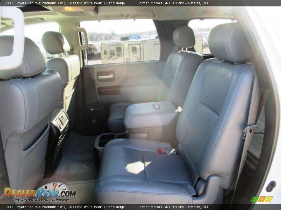 2011 Toyota Sequoia Platinum 4WD Blizzard White Pearl / Sand Beige Photo #23