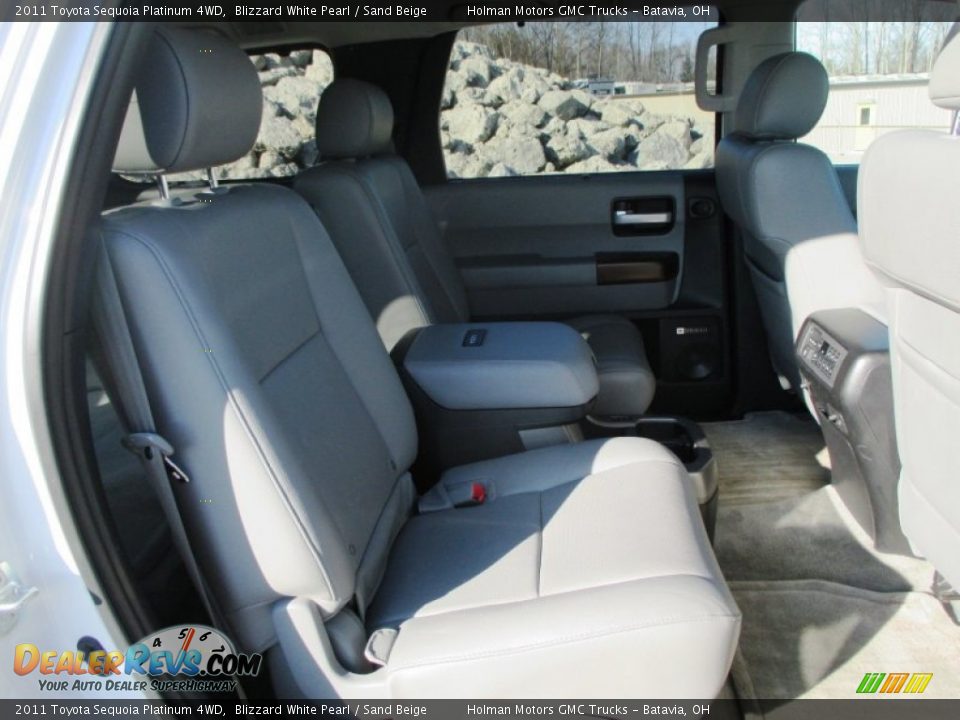 2011 Toyota Sequoia Platinum 4WD Blizzard White Pearl / Sand Beige Photo #30