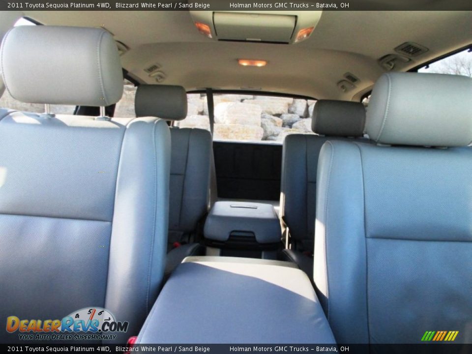 2011 Toyota Sequoia Platinum 4WD Blizzard White Pearl / Sand Beige Photo #32