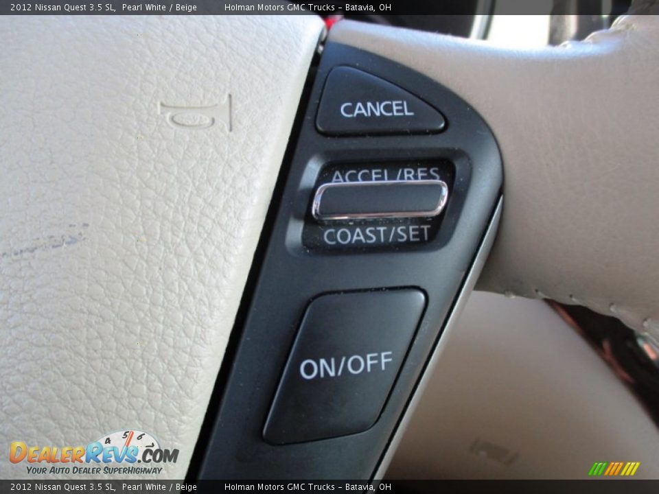 2012 Nissan Quest 3.5 SL Pearl White / Beige Photo #12