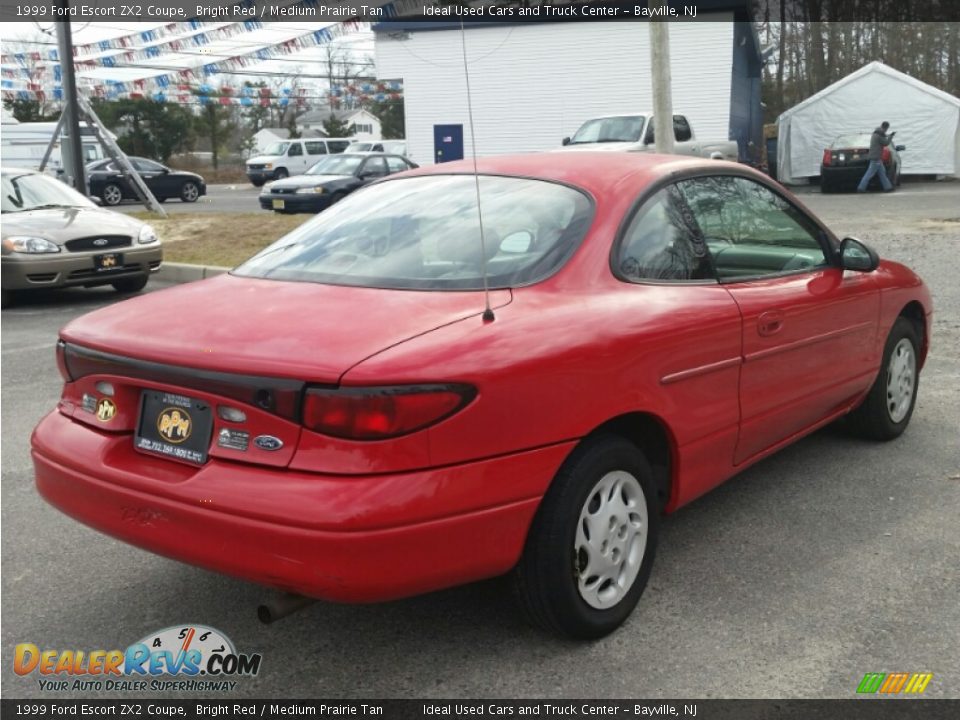 1999 Ford Escort ZX2 Coupe Bright Red / Medium Prairie Tan Photo #13