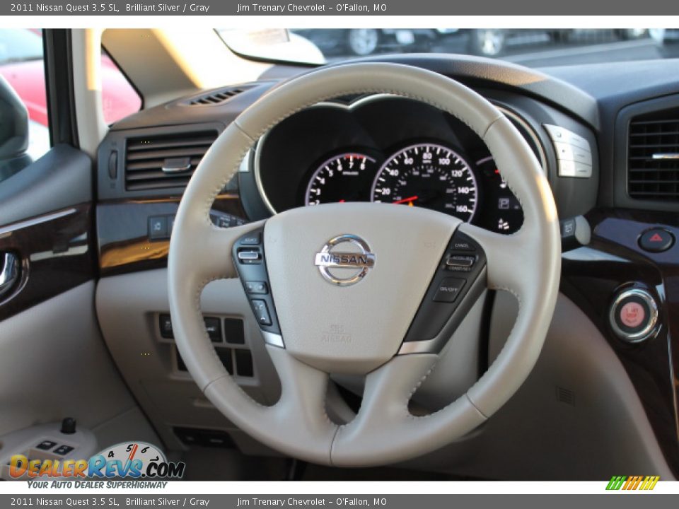 2011 Nissan Quest 3.5 SL Brilliant Silver / Gray Photo #11