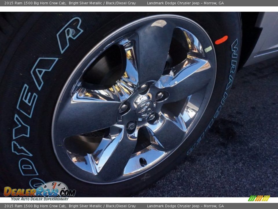 2015 Ram 1500 Big Horn Crew Cab Bright Silver Metallic / Black/Diesel Gray Photo #5