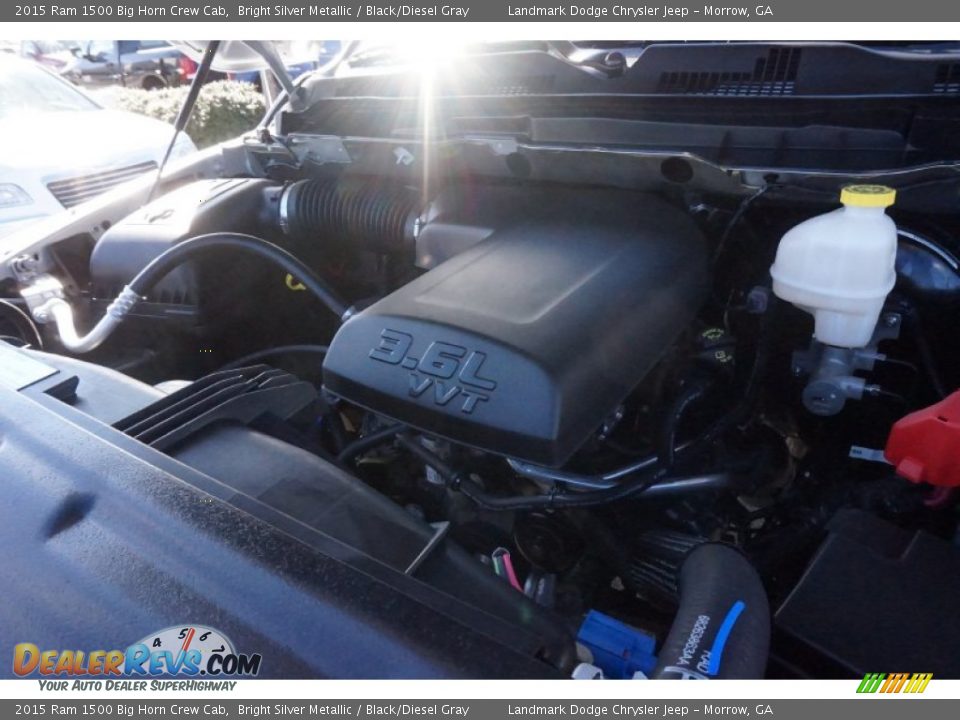 2015 Ram 1500 Big Horn Crew Cab Bright Silver Metallic / Black/Diesel Gray Photo #8