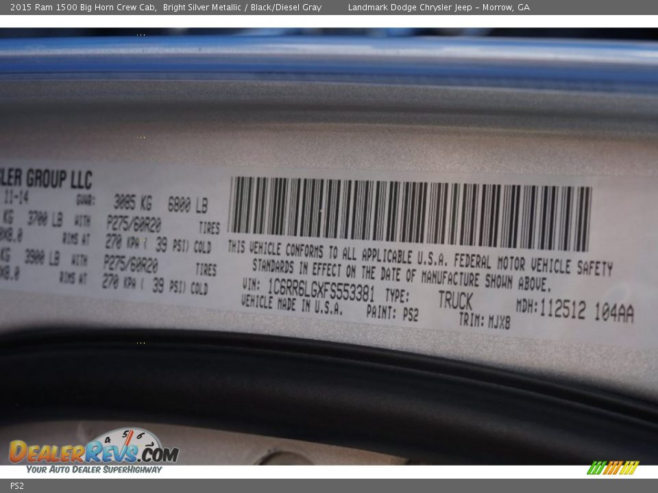 Ram Color Code PS2 Bright Silver Metallic