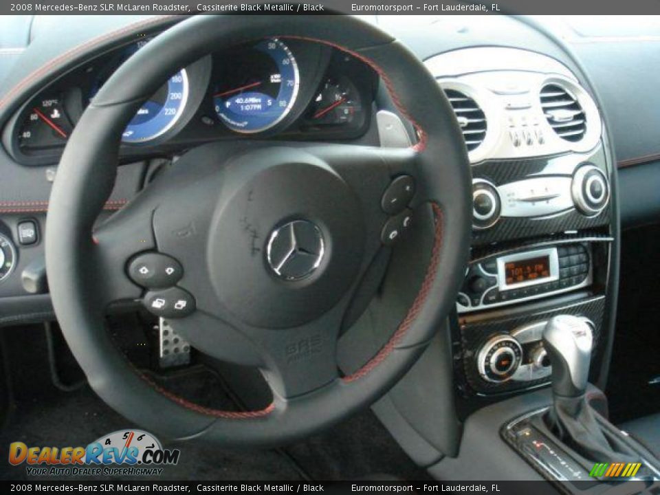 2008 Mercedes-Benz SLR McLaren Roadster Cassiterite Black Metallic / Black Photo #9