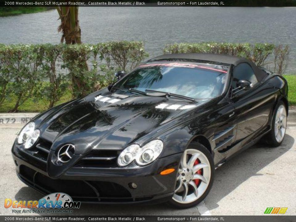 2008 Mercedes-Benz SLR McLaren Roadster Cassiterite Black Metallic / Black Photo #14