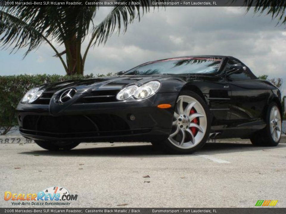 2008 Mercedes-Benz SLR McLaren Roadster Cassiterite Black Metallic / Black Photo #15