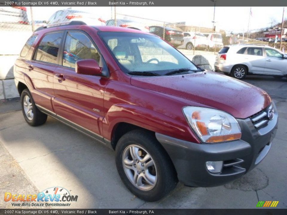 2007 Kia Sportage EX V6 4WD Volcanic Red / Black Photo #1