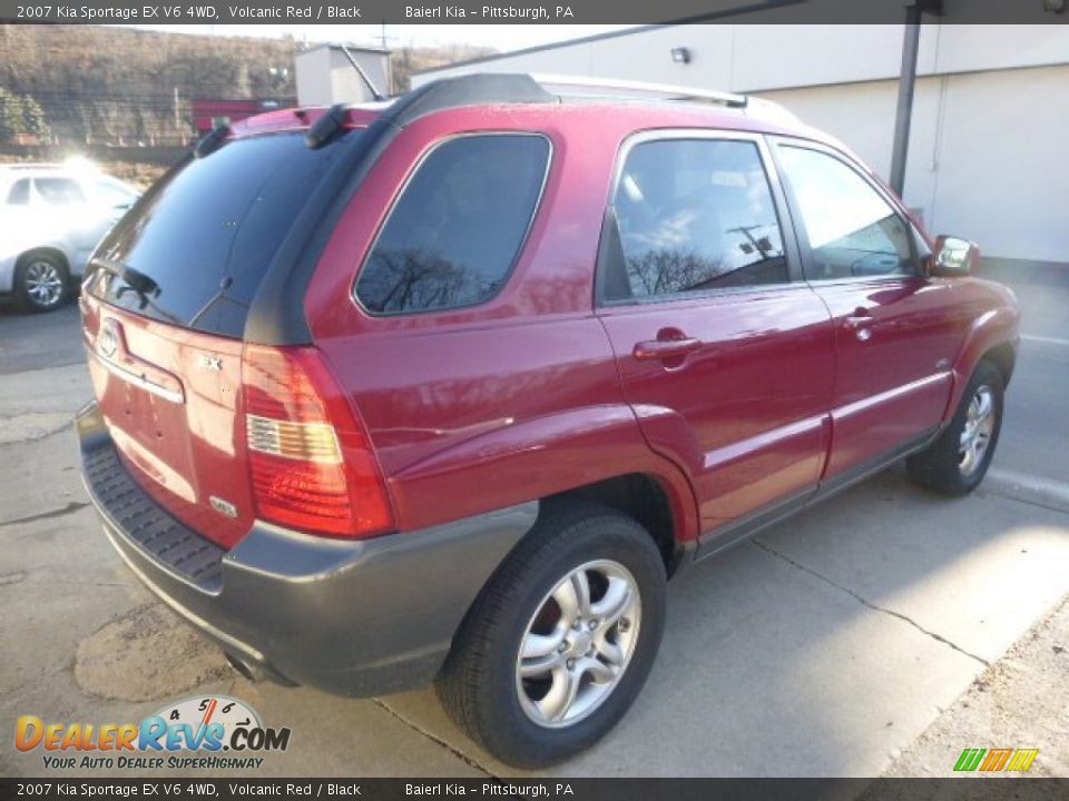 2007 Kia Sportage EX V6 4WD Volcanic Red / Black Photo #2