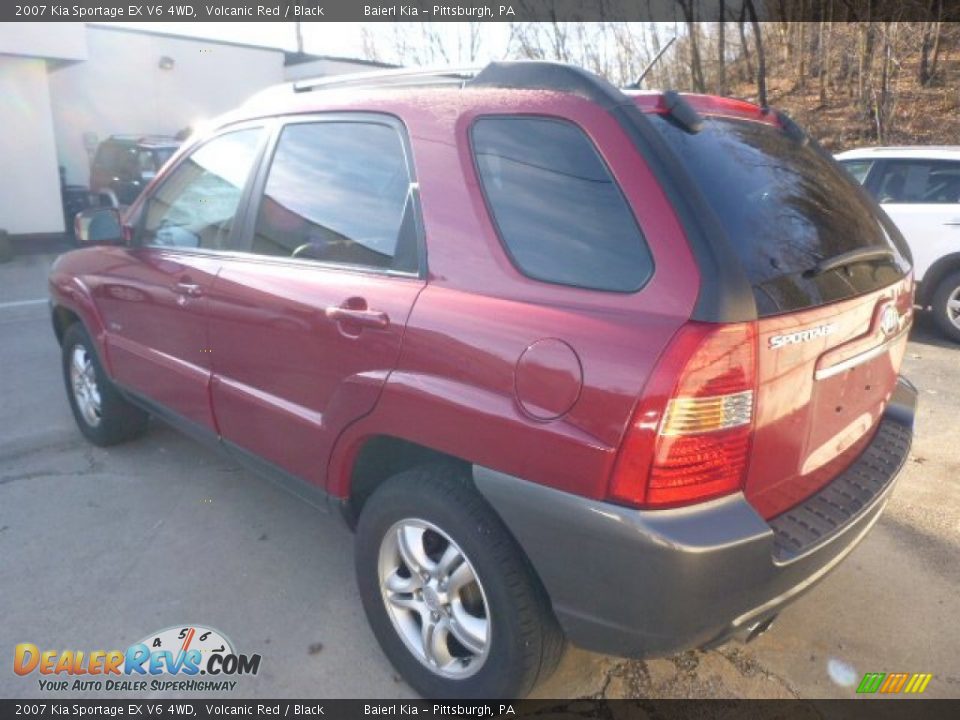 2007 Kia Sportage EX V6 4WD Volcanic Red / Black Photo #3