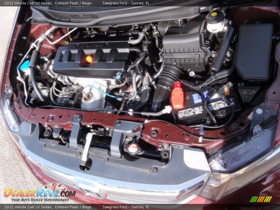 2012 Honda Civic LX Sedan Crimson Pearl / Beige Photo #29