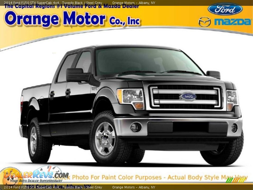 2014 Ford F150 STX SuperCab 4x4 Tuxedo Black / Steel Grey Photo #1