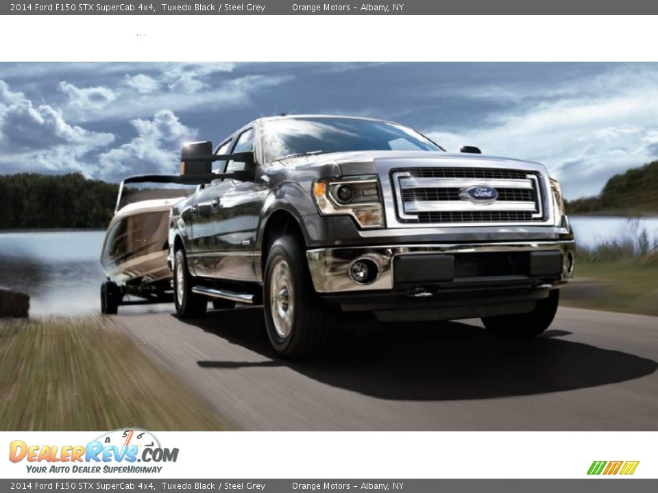 2014 Ford F150 STX SuperCab 4x4 Tuxedo Black / Steel Grey Photo #6