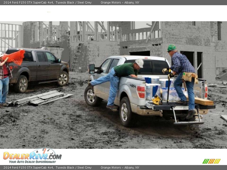2014 Ford F150 STX SuperCab 4x4 Tuxedo Black / Steel Grey Photo #10