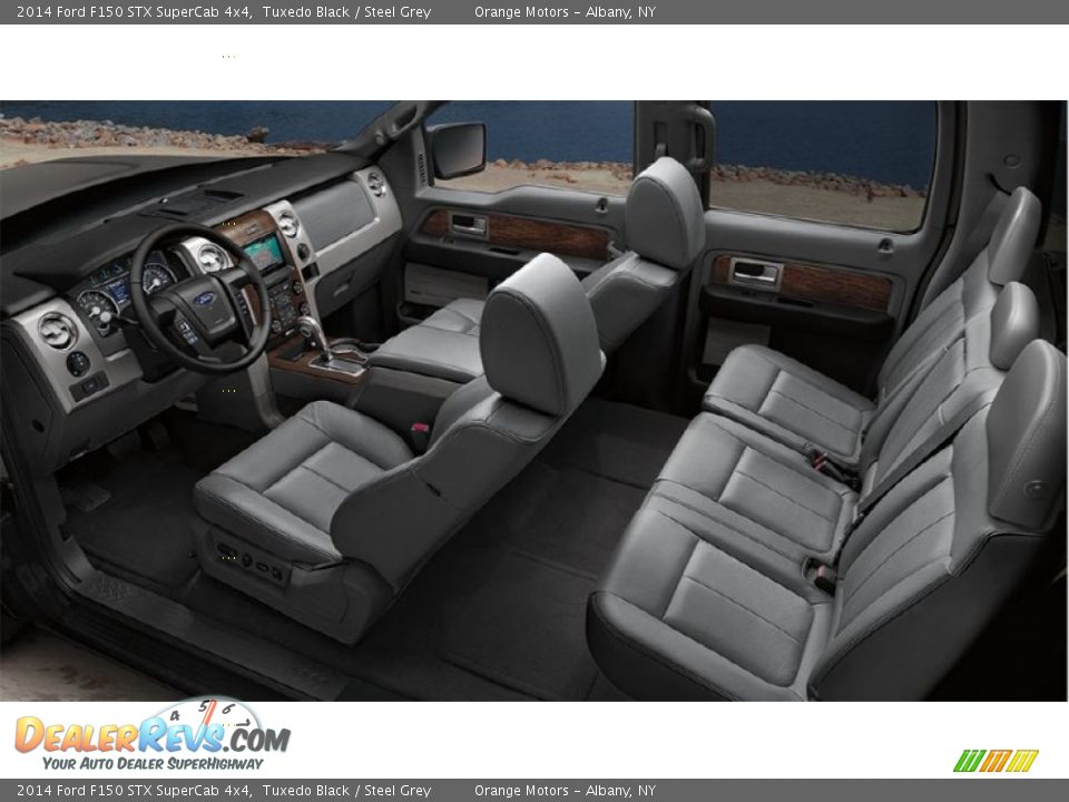2014 Ford F150 STX SuperCab 4x4 Tuxedo Black / Steel Grey Photo #13