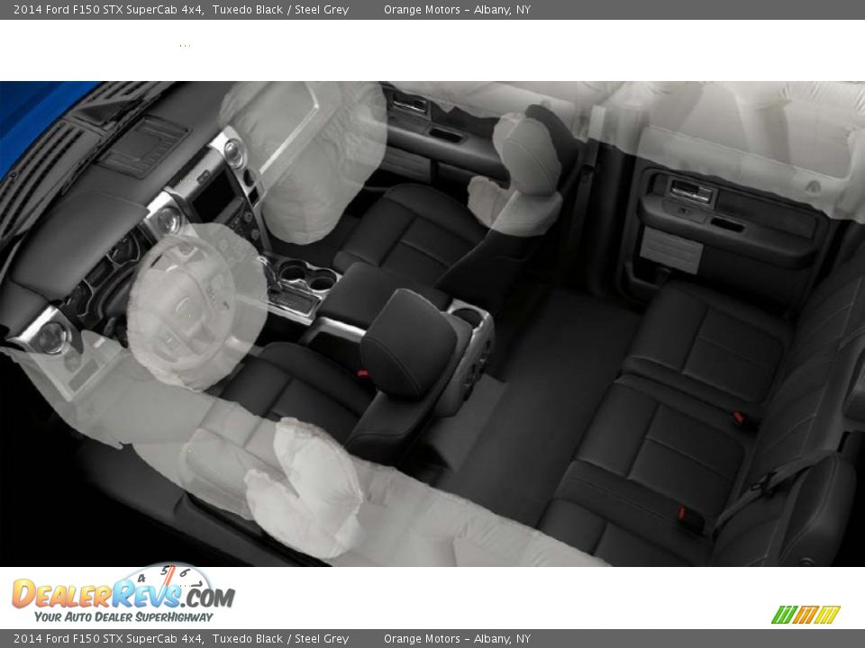 2014 Ford F150 STX SuperCab 4x4 Tuxedo Black / Steel Grey Photo #14