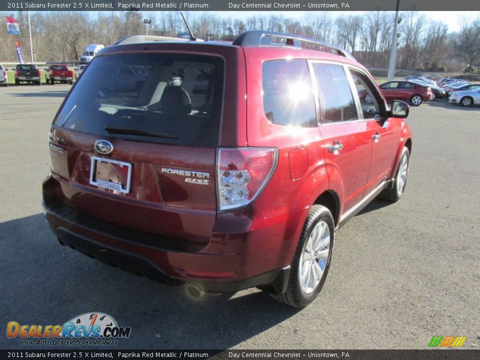 2011 Subaru Forester 2.5 X Limited Paprika Red Metallic / Platinum Photo #7