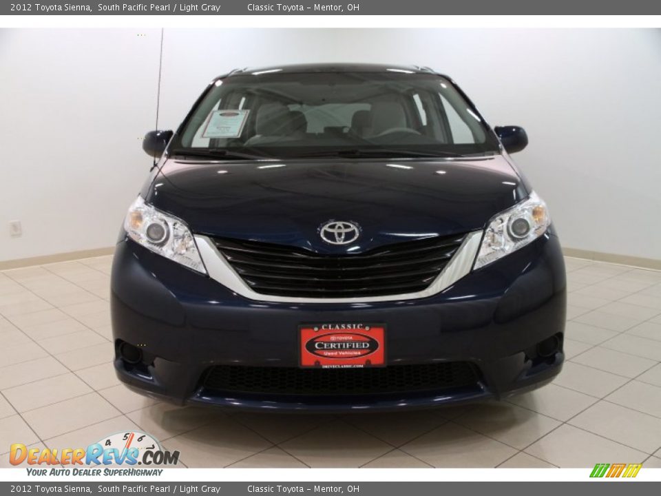 2012 Toyota Sienna South Pacific Pearl / Light Gray Photo #2