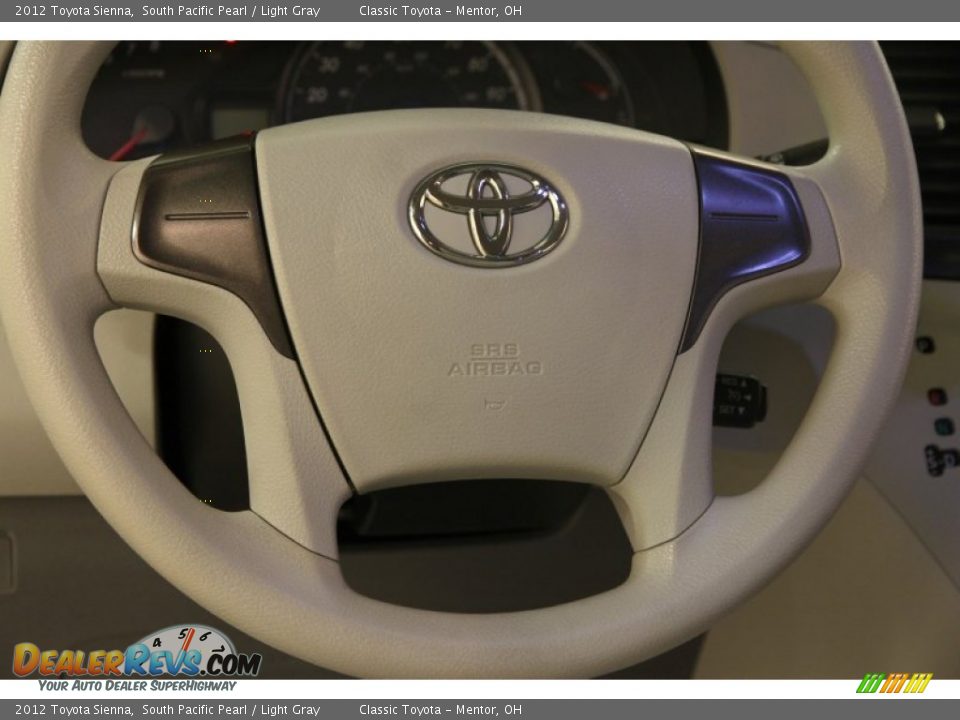 2012 Toyota Sienna South Pacific Pearl / Light Gray Photo #7