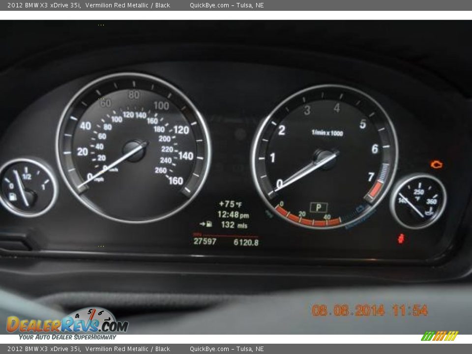 2012 BMW X3 xDrive 35i Vermilion Red Metallic / Black Photo #6