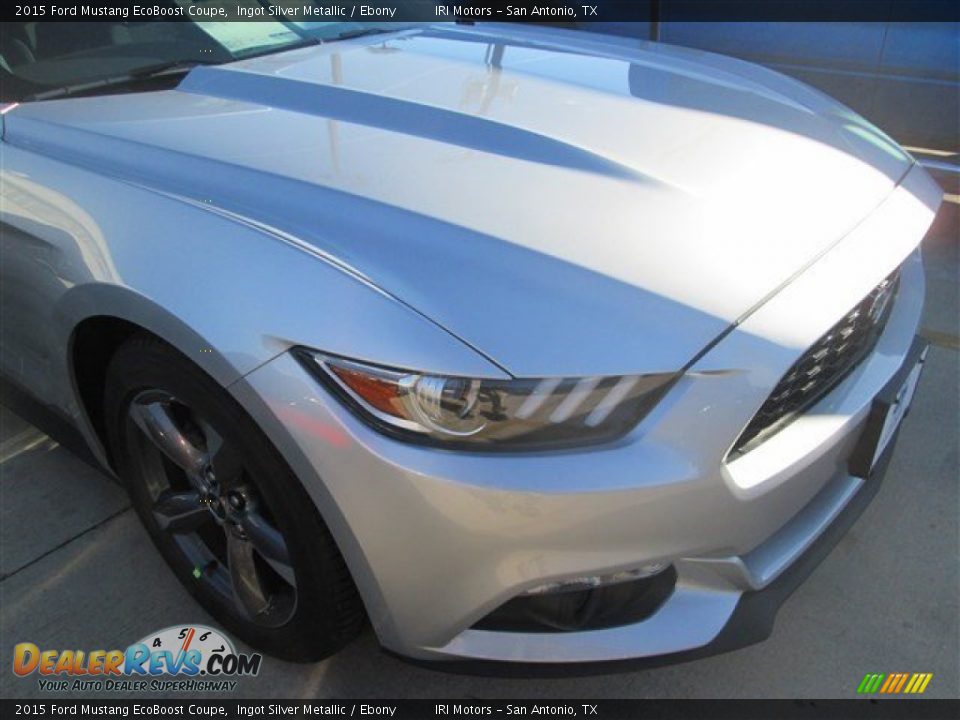 2015 Ford Mustang EcoBoost Coupe Ingot Silver Metallic / Ebony Photo #2