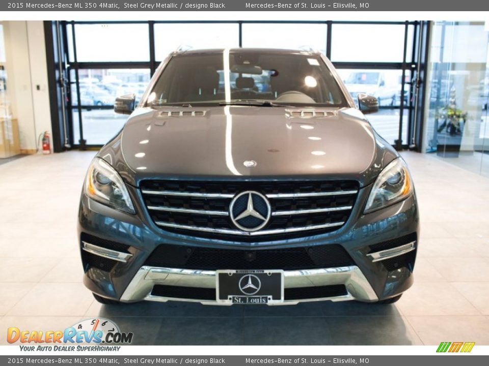 2015 Mercedes-Benz ML 350 4Matic Steel Grey Metallic / designo Black Photo #5