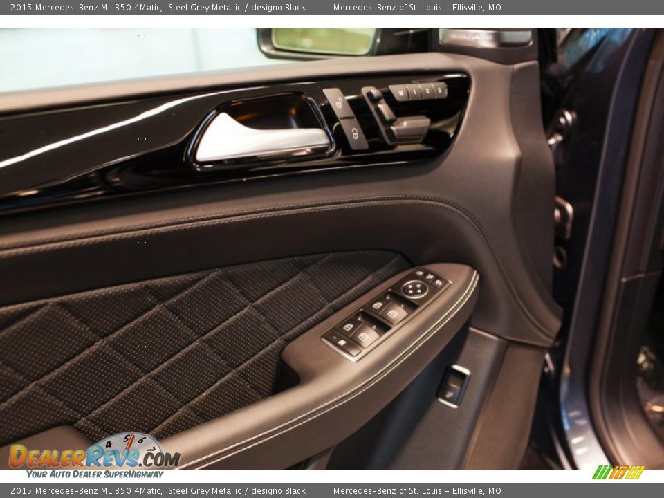 2015 Mercedes-Benz ML 350 4Matic Steel Grey Metallic / designo Black Photo #9