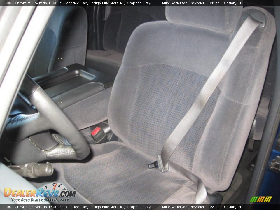2002 Chevrolet Silverado 1500 LS Extended Cab Indigo Blue Metallic / Graphite Gray Photo #7