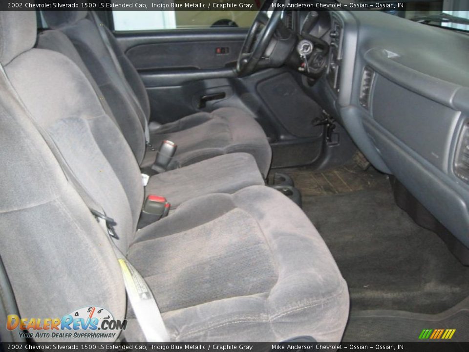 2002 Chevrolet Silverado 1500 LS Extended Cab Indigo Blue Metallic / Graphite Gray Photo #11