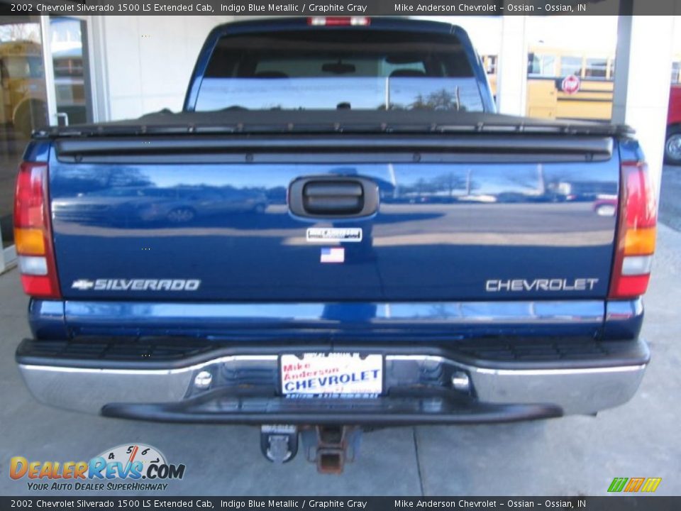 2002 Chevrolet Silverado 1500 LS Extended Cab Indigo Blue Metallic / Graphite Gray Photo #15