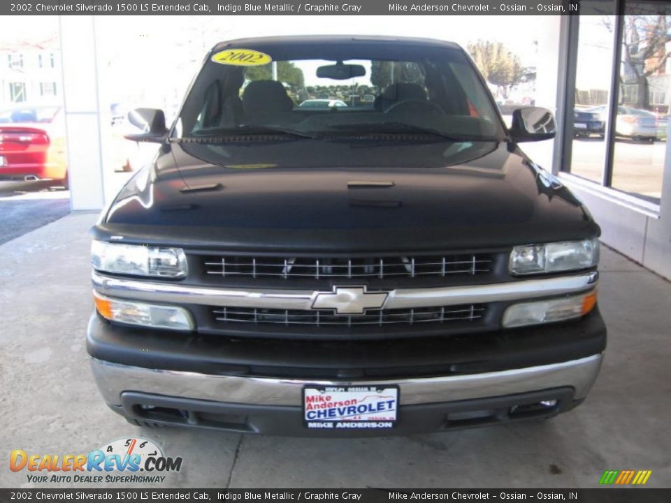 2002 Chevrolet Silverado 1500 LS Extended Cab Indigo Blue Metallic / Graphite Gray Photo #21