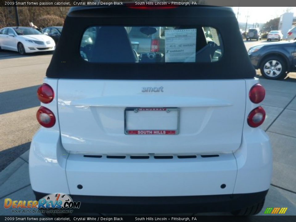 2009 Smart fortwo passion cabriolet Crystal White / Design Black Photo #3