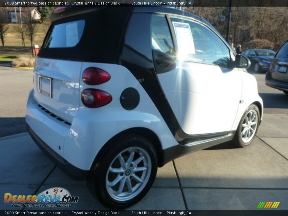 2009 Smart fortwo passion cabriolet Crystal White / Design Black Photo #5